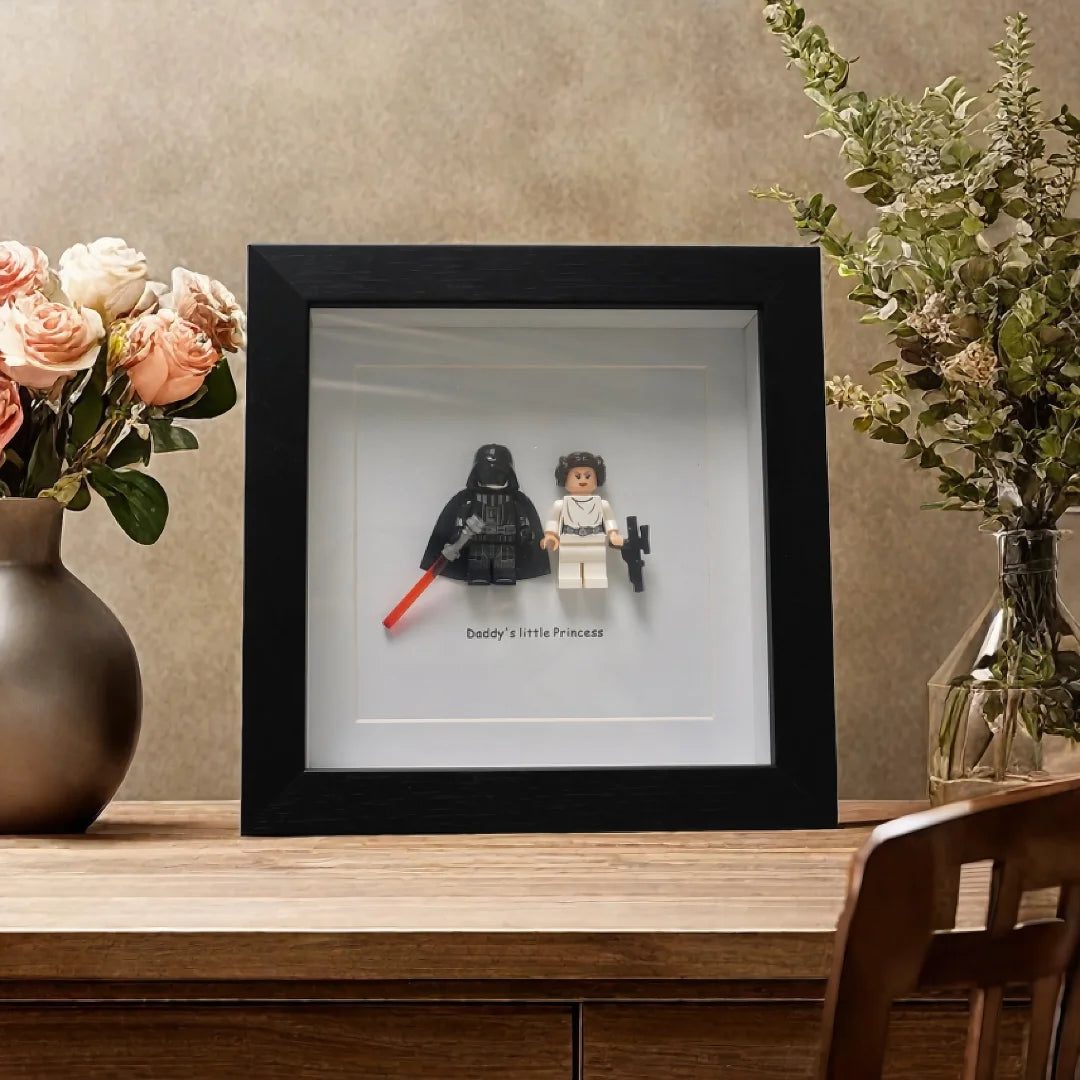 I Love You I Know | Princess Leia & Han Solo | Mini Figure | Star Wars | Frame | Gift | Love | Valentine's Day