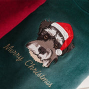 Custom Embroidered | Pet Portrait | Christmas Jumper | Sweatshirt Hoodie T-shirt