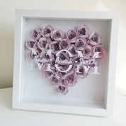 Mum Heart Shaped Monogram Flower Shadow Box Gift For Mothers