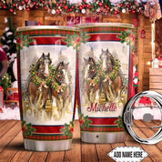 Merry Christmas – Personalized Horse Tumbler ECDDNLT0225