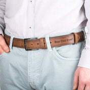 Personalized Engraved Leather Belt For DAD/HUSBAND-Now you will always think of me