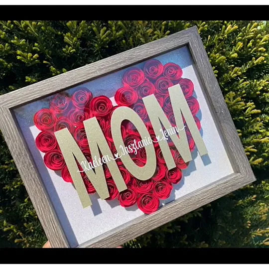 Personalized Mom Flower Shadow Box With Name For Your Love