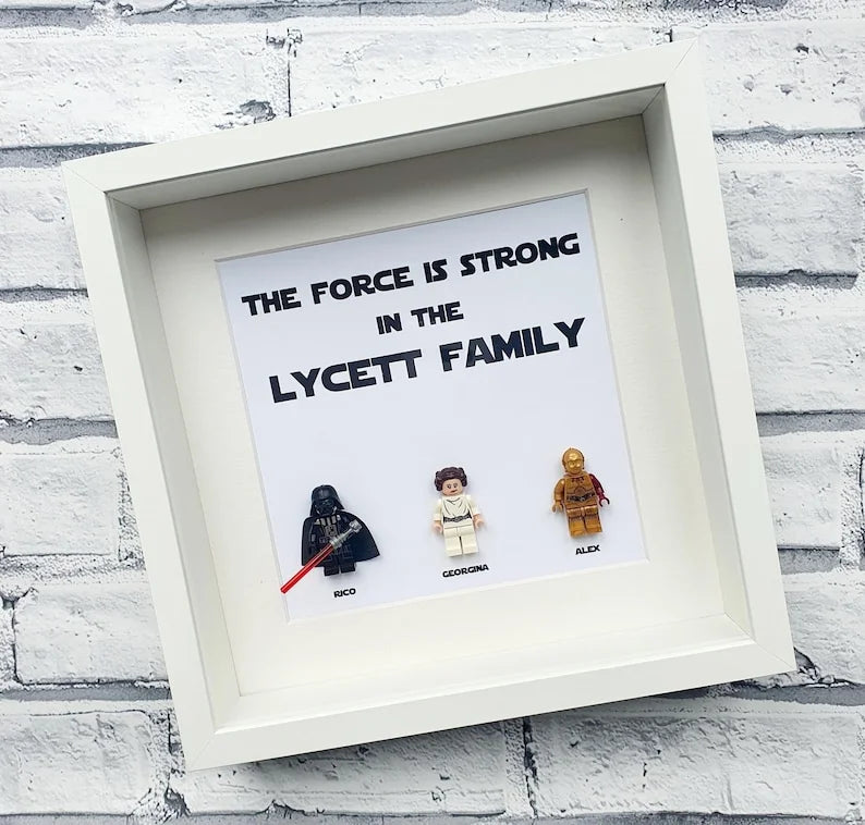 I Love You I Know | Princess Leia & Han Solo | Mini Figure | Star Wars | Frame | Gift | Love | Valentine's Day