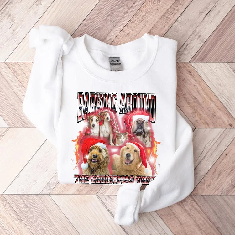 Custom Christmas Dog Bootleg Sweatshirt