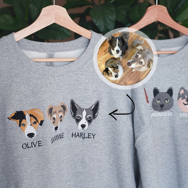 Custom Embroidered Pet T shirt｜Personalized｜For Pet Lover