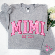 Mimi Glitter Pink | Embroidered And GrandKids | Sweatshirt