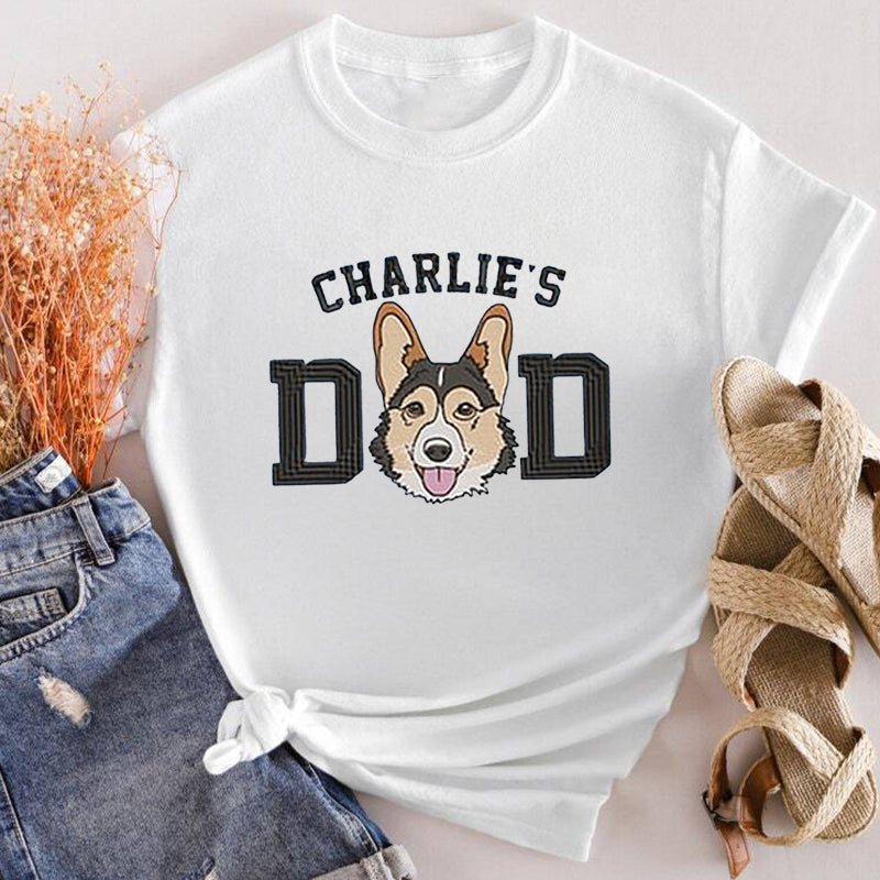 Personalized Embroidered｜Dog Dad Sweatshirt｜From Photo｜Dog Portrait