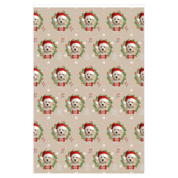 Custom Pet Holiday Gift Wrap | Personalized Dog Wrapping Paper