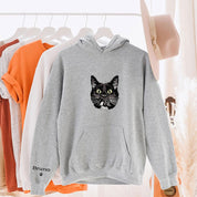 Customize | Text & Image | Dog Cat Pet | Pet Portrait Embroidered | Sweatshirt Hoodie