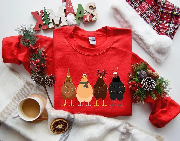 Chicken Farm Animals Ver2 Christmas Sweatshirt