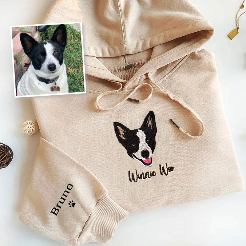 Custom Embroidered Pet Sweatshirt｜Personalized with Your Pet’s Photo