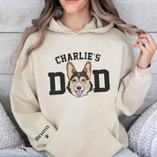 Personalized Embroidered｜Dog Dad Sweatshirt｜From Photo｜Dog Portrait