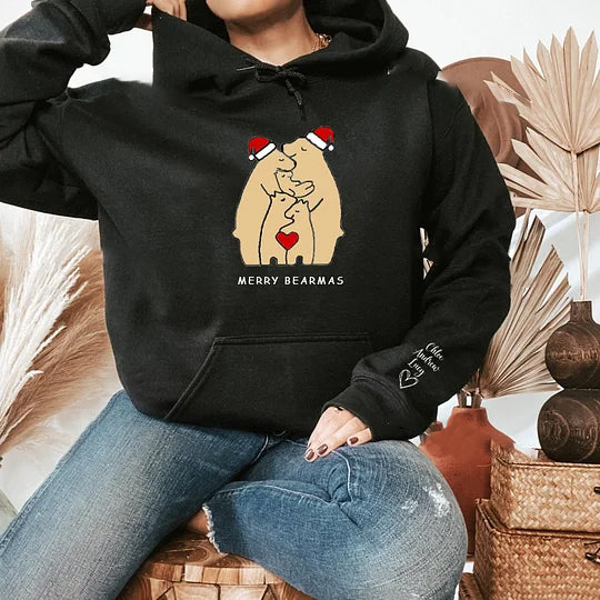 Custom Bear Families Sweatshirt and Hoodie for Christmas