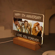 Personalized Photo Acrylic Night Light - For Couples