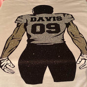 🏈Custom Glitter Football T-Shirt Sweatshirt