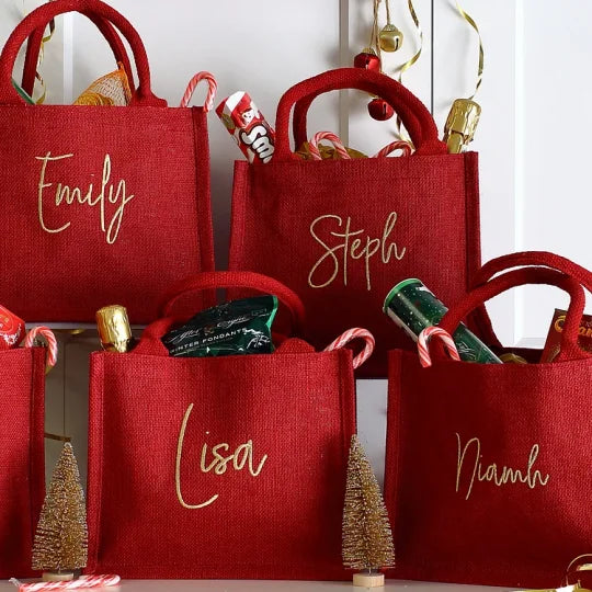 Personalized Embroidered Christmas Gift Bag