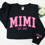 Mimi Glitter Pink | Embroidered And GrandKids | Sweatshirt