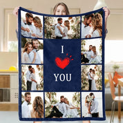 Custom Blanket With 10 Photos Personalized Picture Throw Blanket