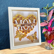 Personalized Butterfly Mom Flower Shadow Box