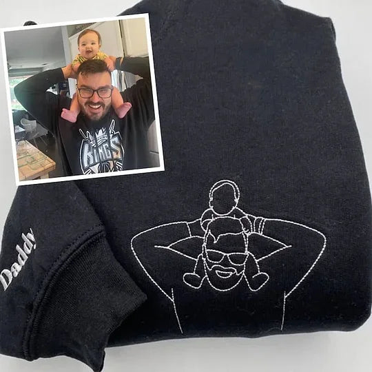 Custom Embroidered Photo Portrait Sweatshirt