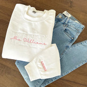 Personalized Embroidered Wifey Hubby Sweatshirt for Valentine's Day Gifts