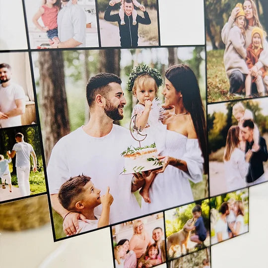 Custom Heart Photo LED Light Frame With Text