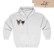 Custom Embroidered｜Pet Portrait Hoodie｜Zip Up Hoodie