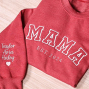 Personalized Mama｜Embroidered Sweatshirt｜With Date & Name