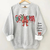 Personalized Christmas NANA/Grandma Bow Sweatshirt