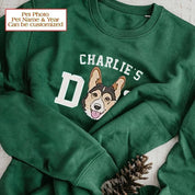 Personalized Embroidered｜Dog Dad Sweatshirt｜From Photo｜Dog Portrait