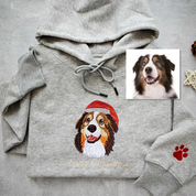 Custom Embroidered Pet Portrait Christmas Jumper Sweatshirt