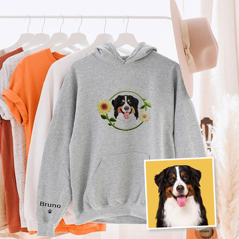 Custom Embroidery Hoodie｜From Photo｜Personalized Dog Sweatshirt