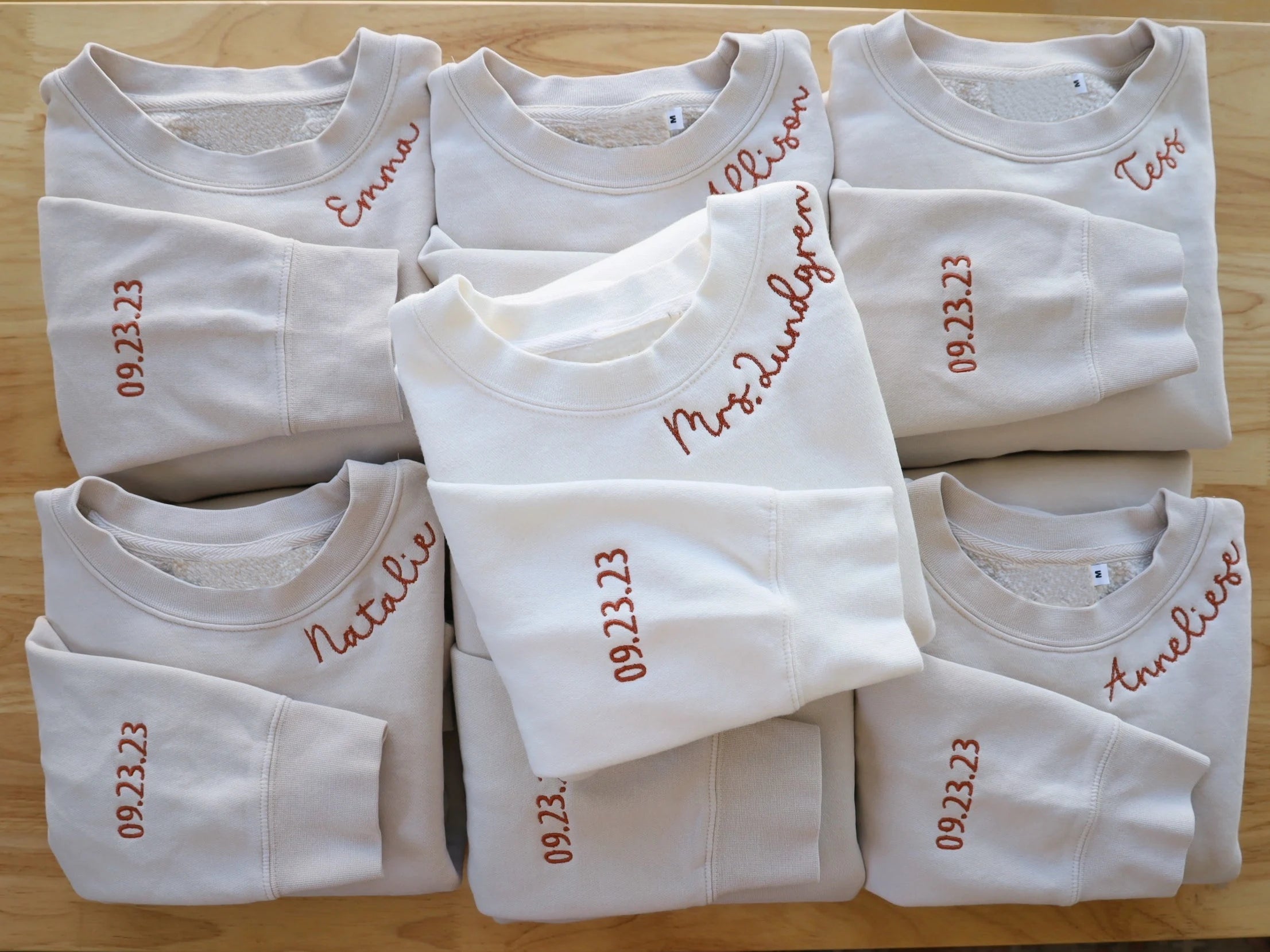 BRIDESMAID CUSTOM  Embroidered Crewneck