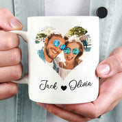 Personalized Couple Heart Custom Photo Mug