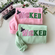 Wicked Glitter Side Bow Embroidered Sweatshirt