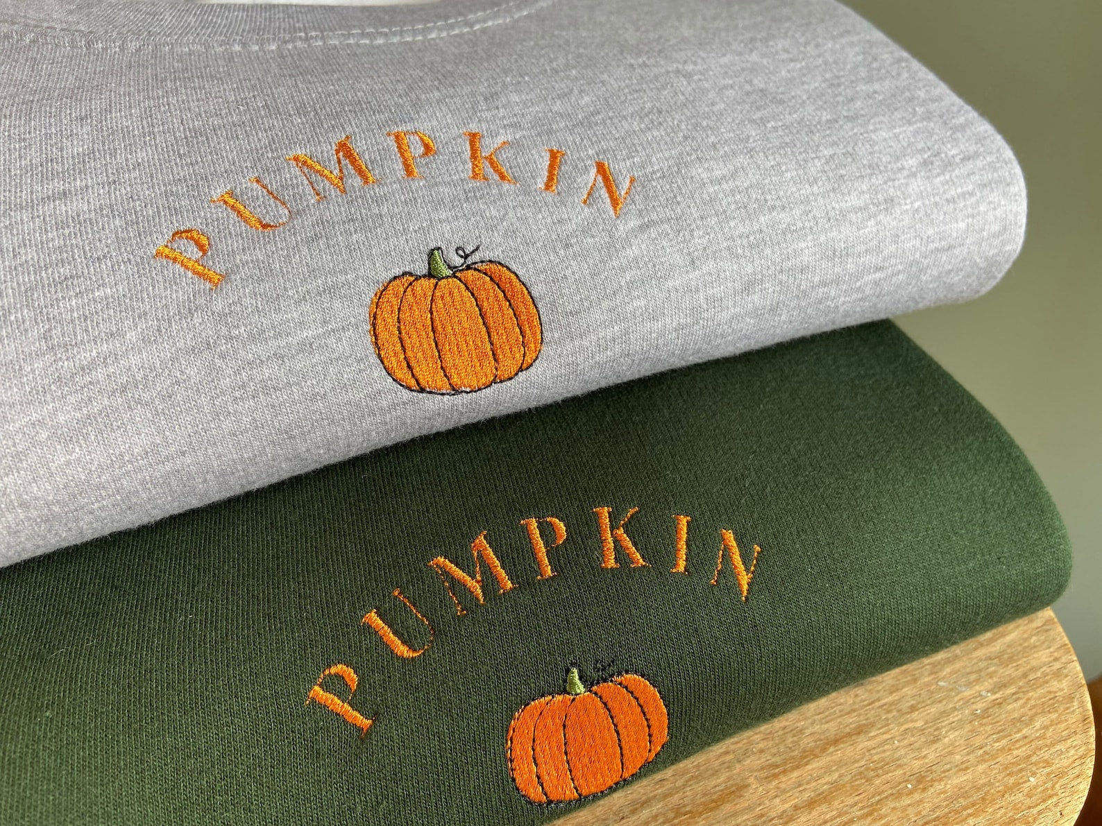 Pumpkin Embroidered Sweatshirt