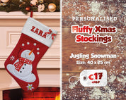 Fluffy Personalised Christmas Stockings | Printed Name Stockings