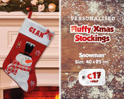 Fluffy Personalised Christmas Stockings | Printed Name Stockings