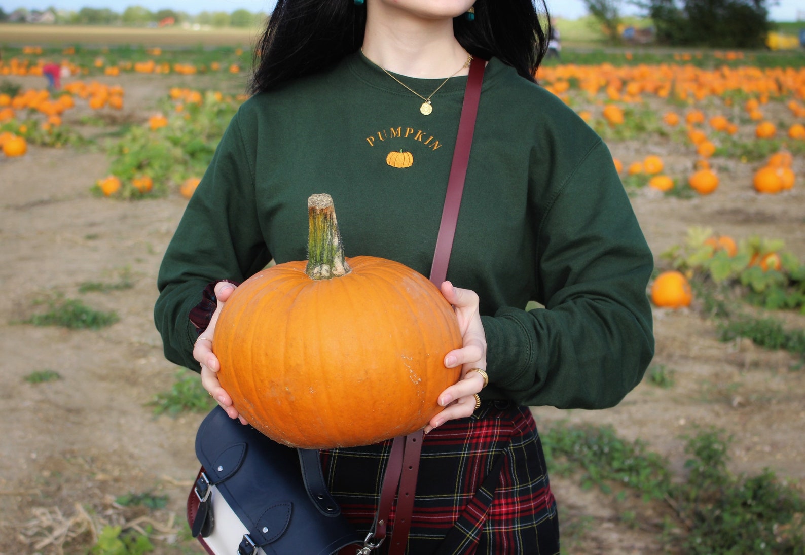 Pumpkin Embroidered Sweatshirt