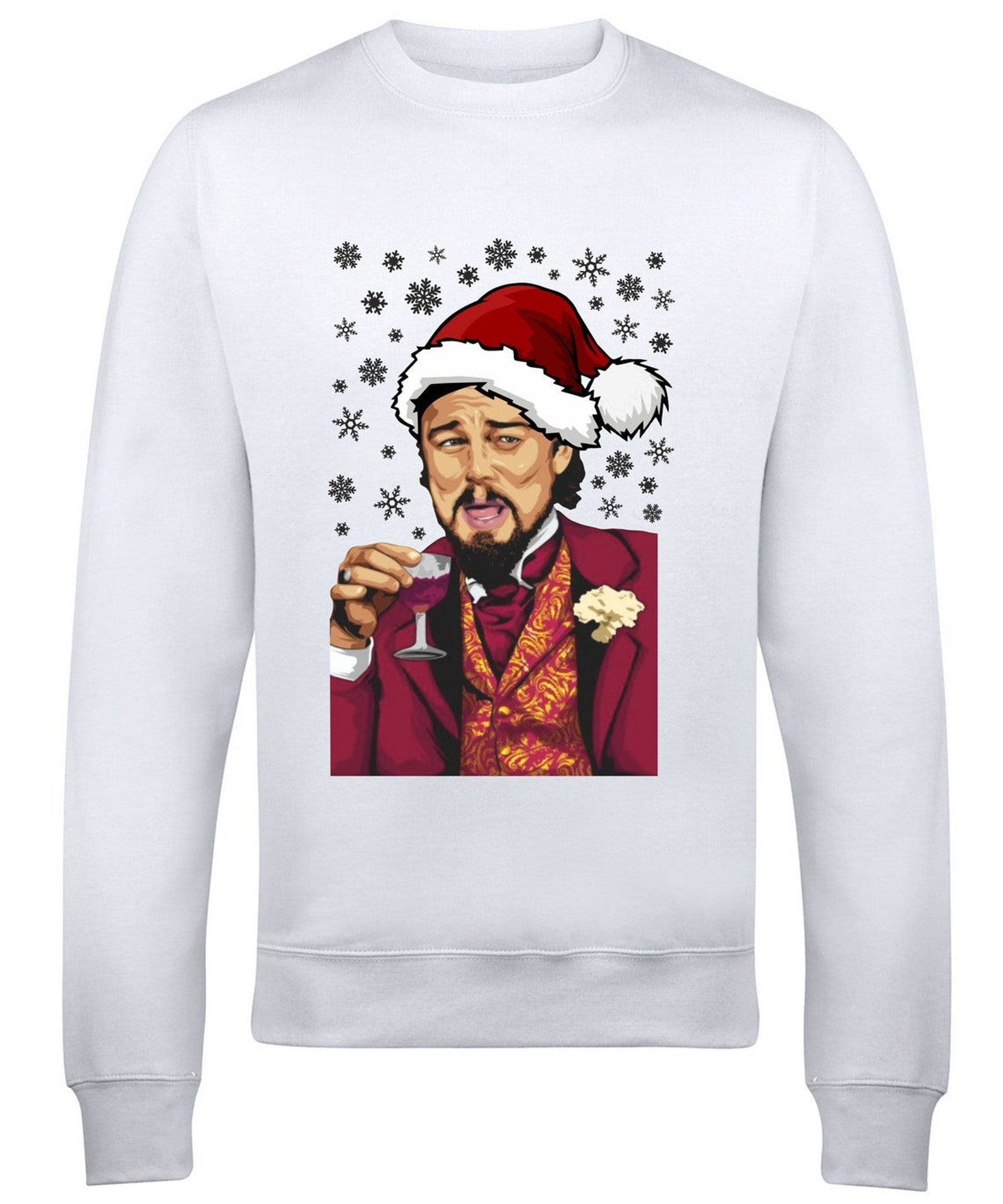 Leonardo Laughing Meme Christmas Jumper Dicaprio Xmas Sweater