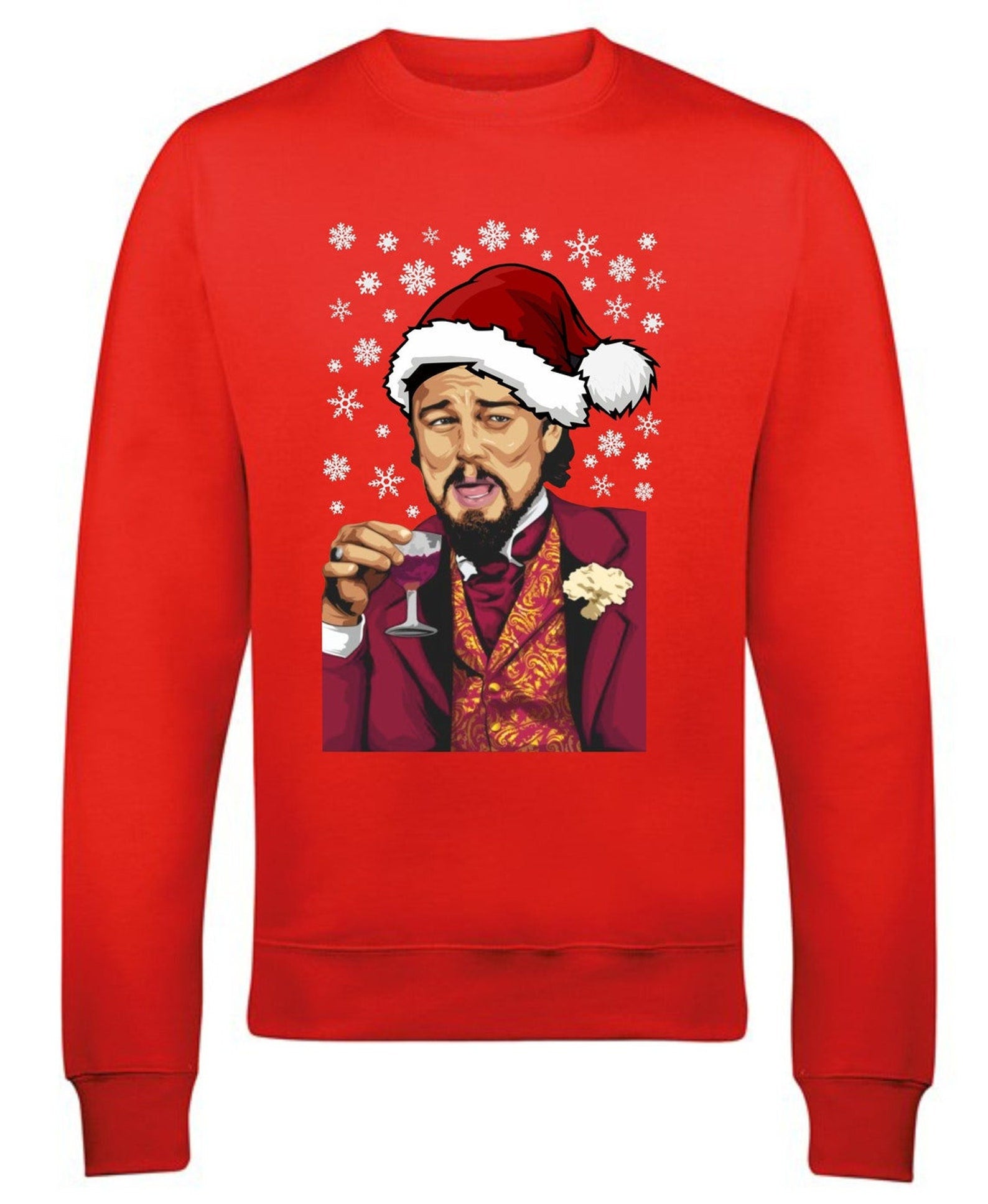 Leonardo Laughing Meme Christmas Jumper Dicaprio Xmas Sweater