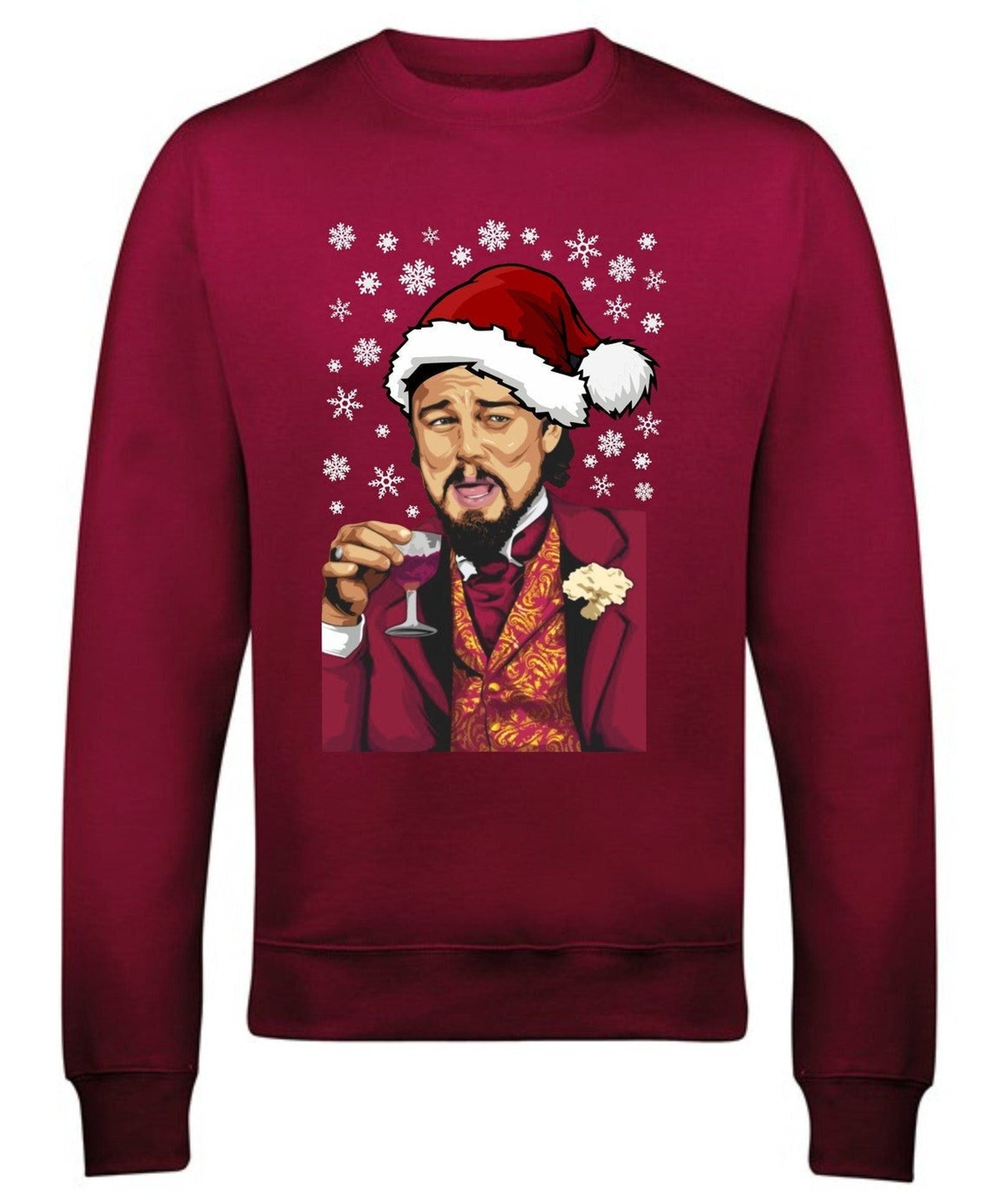 Leonardo Laughing Meme Christmas Jumper Dicaprio Xmas Sweater