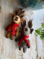 Handfelted Reindeer made in Nepal