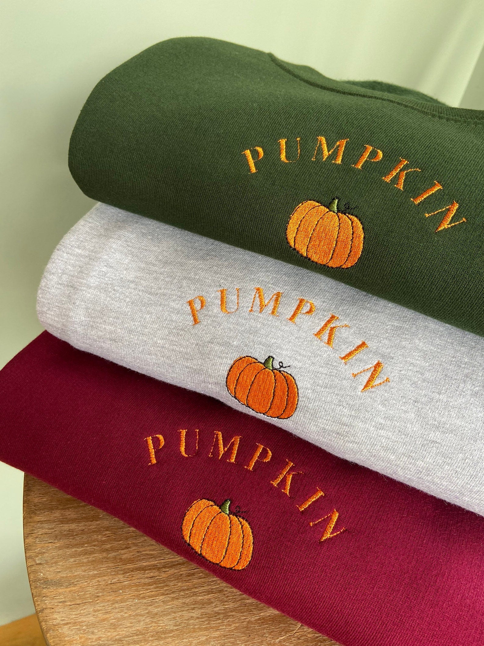 Pumpkin Embroidered Sweatshirt