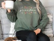 Grandma Sweatshirt, Wildflowers Grandma Sweater