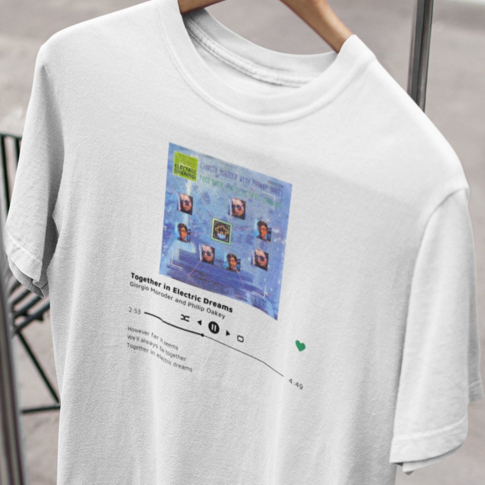 Personalized Song Picture Shirt | Music Player Design