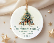 Family Christmas Boho Name Ornament