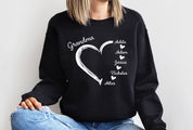 Custom Grandma Sweatshirt, Grandma Heart Sweat