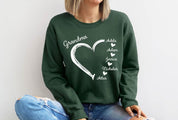 Custom Grandma Sweatshirt, Grandma Heart Sweat