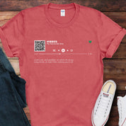 Custom Song Shirt with QR Code | Personalized Lyrics